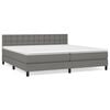 vidaXL Box spring postel s matrac&iacute; tmavě &scaron;ed&aacute; 200x200 cm textil