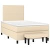 vidaXL Box spring postel s matrac&iacute; kr&eacute;mov&aacute; 120x190 cm textil