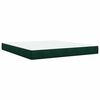 vidaXL Box spring postel s matrac&iacute; tmavě zelen&aacute; 180x200 cm samet