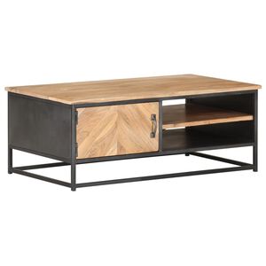 vidaXL Konferenčn&iacute; stolek &scaron;ed&yacute; 90 x 50 x 35 cm masivn&iacute; ak&aacute;ciov&eacute; dřevo