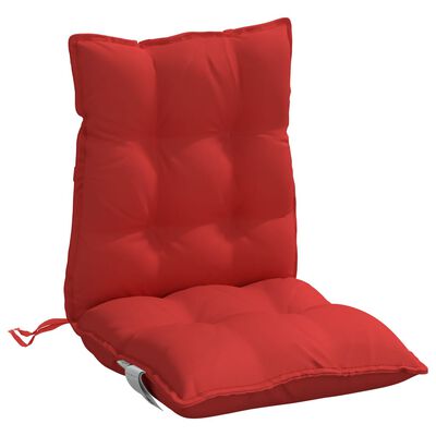 vidaXL Podušky na židli s nízkým opěradlem 2 ks červené oxford