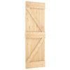 vidaXL Posuvn&eacute; dveře s kov&aacute;n&iacute;m 70 x 210 cm masivn&iacute; borov&eacute; dřevo