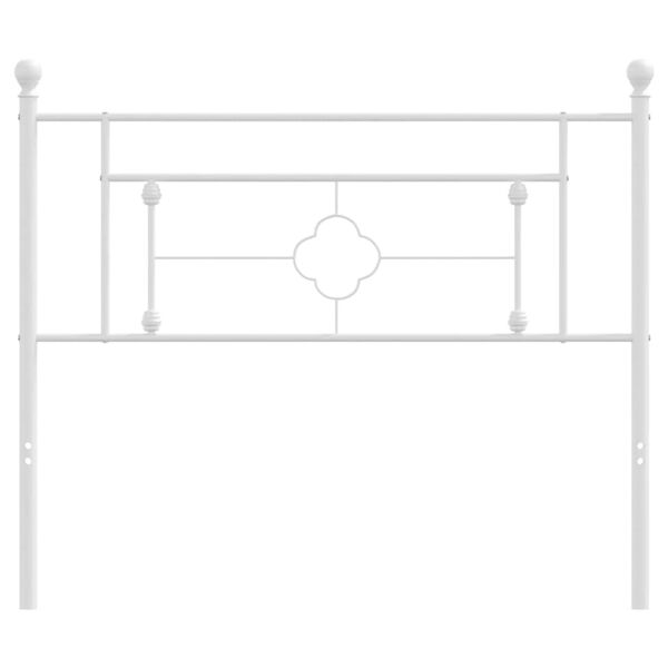 vidaXL Kovové čelo postele bílé 107 cm