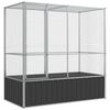 vidaXL Voli&eacute;ra stř&iacute;brn&aacute; 210,5 x 107 x 212 cm ocel