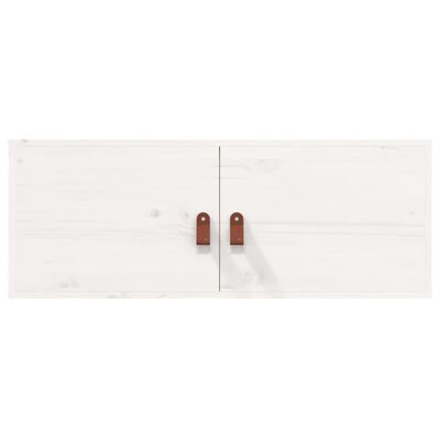 vidaXL Nástěnná skříňka bílá 80 x 30 x 30 cm masivní borové dřevo