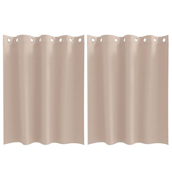 vidaXL Z&aacute;věsy na zatemněn&iacute; s kroužky 2 pcs Taupe 140 x 140 cm