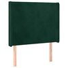 vidaXL Čelo postele typu u&scaron;&aacute;k tmavě zelen&aacute; 103x16x118/128 cm samet