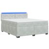 vidaXL Box spring postel s matrac&iacute; a LED Světle &scaron;ed&aacute; 180 x 200 cm