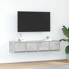 vidaXL TV skř&iacute;ňky 2 ks Betonov&aacute; &scaron;ed&aacute; 60x31x25,5 cm Dřevěn&aacute; konstrukce