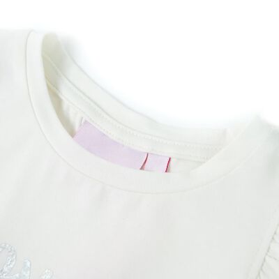 Dětské tričko s volánkovými rukávy bílé 116