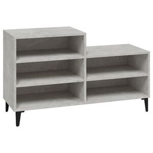 vidaXL Botn&iacute;k betonově &scaron;ed&yacute; 102x36x60 cm kompozitn&iacute; dřevo
