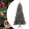 vidaXL Uměl&yacute; v&aacute;nočn&iacute; stromeček Zelen&aacute; 240 cm PVC, plast a ocel