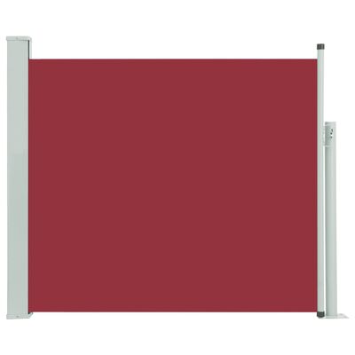 vidaXL Zatahovací boční markýza / zástěna na terasu 100x300 cm červená