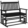 vidaXL Lavice glider čern&aacute; 118 x 70 x 104,5 cm masivn&iacute; topolov&eacute; dřevo