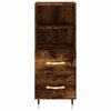 vidaXL Skř&iacute;ň highboard kouřov&yacute; dub 34,5 x 34 x 180 cm kompozitn&iacute; dřevo