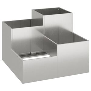 vidaXL Zahradn&iacute; pěstebn&iacute;k Stř&iacute;brn&aacute; 80 x 80 x 60 cm Nerezov&aacute; ocel