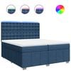 vidaXL Box spring postel s matrac&iacute; modr&aacute; 200x200 cm textil