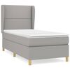 vidaXL Box spring postel s matrac&iacute; světle &scaron;ed&aacute; 90x190 cm textil