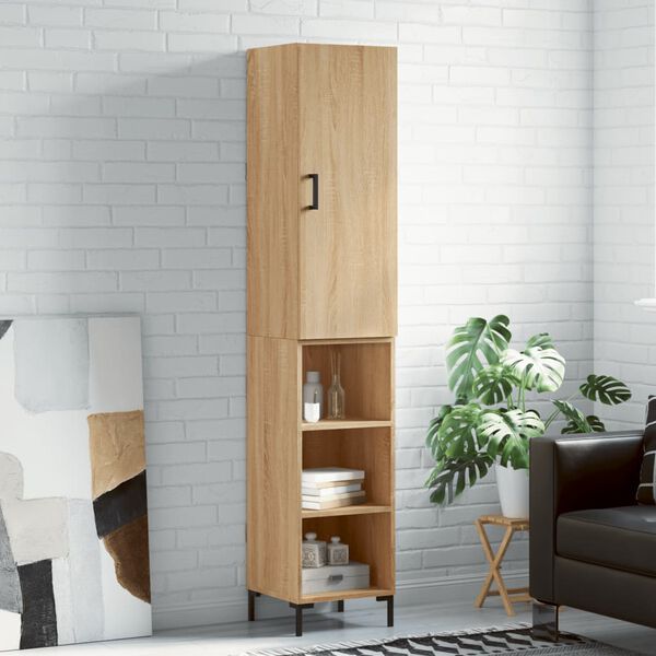 vidaXL Skř&iacute;ň highboard dub sonoma 34,5 x 34 x 180 cm kompozitn&iacute; dřevo