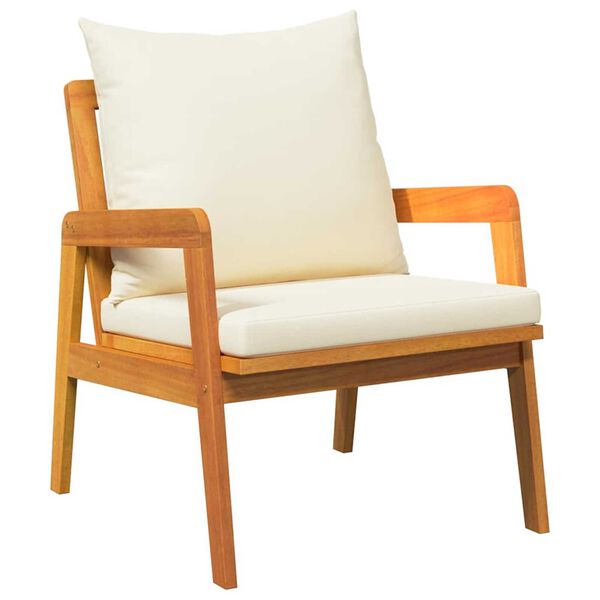 vidaXL Zahradní křeslo s polštářem 2 pcs Hnědá Masivní akáciové dřevo