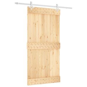 vidaXL Posuvn&eacute; dveře 100 x 210 cm Masivn&iacute; borov&eacute; dřevo (neupraven&eacute;)