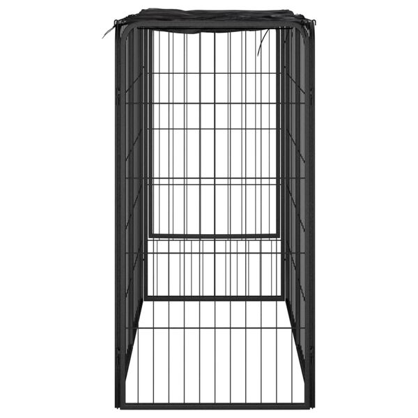 vidaXL Ohrádka pro psy 6 panely černá 50 x 100 cm práškovaná ocel