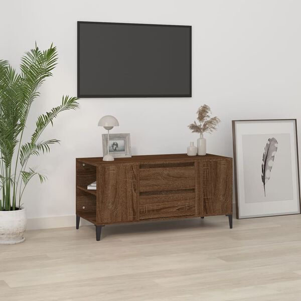 vidaXL TV skř&iacute;ňka hněd&yacute; dub 102x44,5x50 cm kompozitn&iacute; dřevo