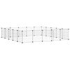 vidaXL 20panelov&aacute; ohr&aacute;dka pro zv&iacute;řata s dv&iacute;řky čern&aacute; 175 x 175 x 35 cm ocel