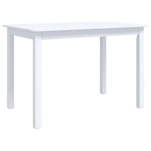 vidaXL J&iacute;deln&iacute; stůl b&iacute;l&yacute; 114 x 71 x 75 cm masivn&iacute; kaučukovn&iacute;k