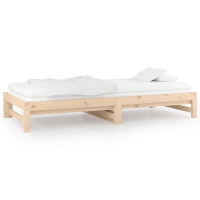 vidaXL Výsuvná postel 2x (80 x 200) cm masivní borové dřevo