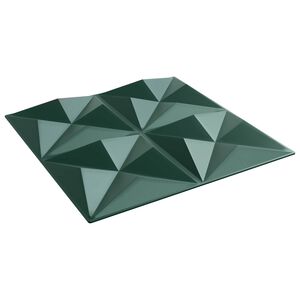 vidaXL N&aacute;stěnn&eacute; panely 12 pcs Origami zelen&aacute; 50 x 50 cm XPS pěna