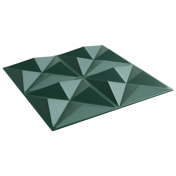 vidaXL N&aacute;stěnn&eacute; panely 12 pcs Origami zelen&aacute; 50 x 50 cm XPS pěna