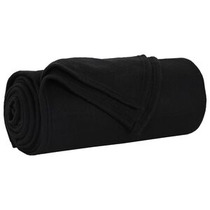 vidaXL Přehoz Čern&aacute; 170 x 130 cm 0.33 kg Fleece