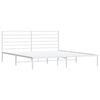 vidaXL Kovový rám postele s čelem bílý 183 x 213 cm