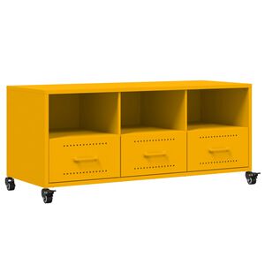 vidaXL TV skř&iacute;ňka hořčicově žlut&aacute; 100,5 x 39 x 43,5 cm ocel