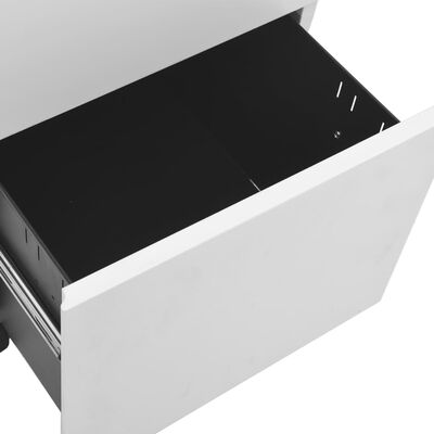 vidaXL Mobilní kartotéka světle šedá 39 x 45 x 67 cm ocel