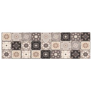 vidaXL Kuchyňsk&yacute; koberec Mozaika &scaron;ed&aacute; a b&eacute;žov&aacute; 150 x 45 cm