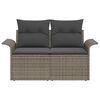 vidaXL Zahradní sofa s polštářem Šedá 141 x 62 x 69 cm polyratan