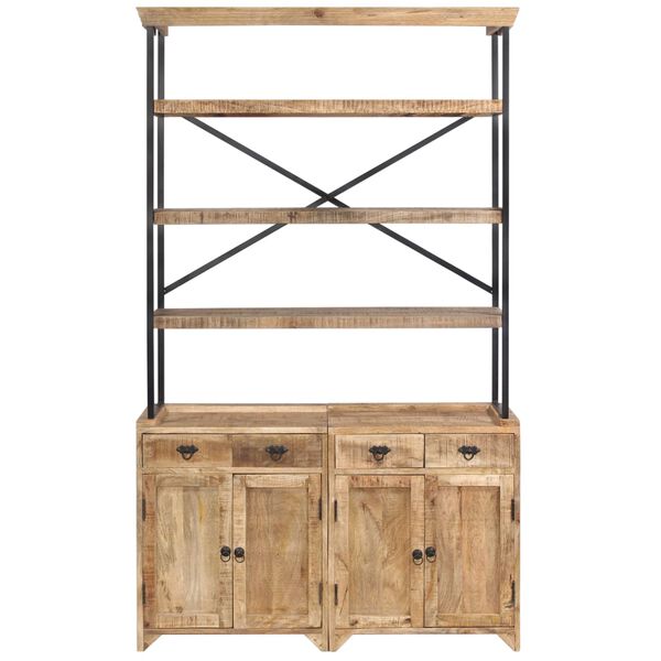 vidaXL Př&iacute;born&iacute;k s poličkami z masivn&iacute;ho mangovn&iacute;ku 120 x 35 x 200 cm