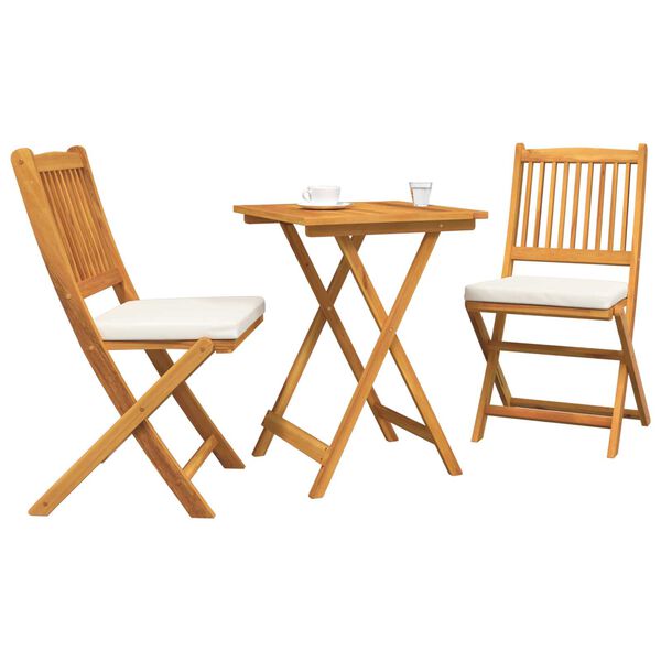 vidaXL Zahradní bistro set 3 pcs Hnědá masivní akáciové dřevo