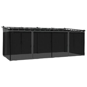 vidaXL Alt&aacute;n se s&iacute;ťovan&yacute;mi stěnami antracitov&yacute; 6 x 3 m ocel
