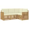 vidaXL Sedac&iacute; soupravy 4 pcs B&iacute;l&aacute; a kr&eacute;mov&aacute; 187,5 x 128,5 x 73 cm
