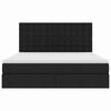 vidaXL Postel s &uacute;ložn&yacute;m prostorem a matrac&iacute; s čelo Čern&aacute; 160 x 200 cm