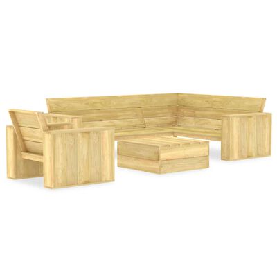 vidaXL 3dílná zahradní sedací souprava impregnované borové dřevo
