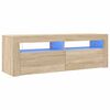 vidaXL TV skř&iacute;ňka s LED osvětlen&iacute;m dub sonoma 120 x 35 x 40 cm