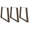 vidaXL Nohy k j&iacute;deln&iacute;mu stolu ve tvaru V, 3 ks, př&iacute;rodn&iacute; ocel, 90 x (72-73,3) cm, ocel