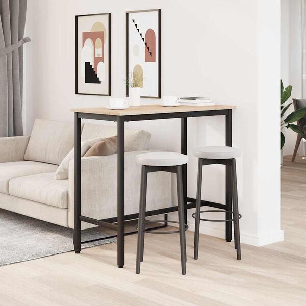 vidaXL stůl Př&iacute;rodn&iacute; 100 x 50 x 91 cm Inžen&yacute;rsk&eacute; dřevo a ocel