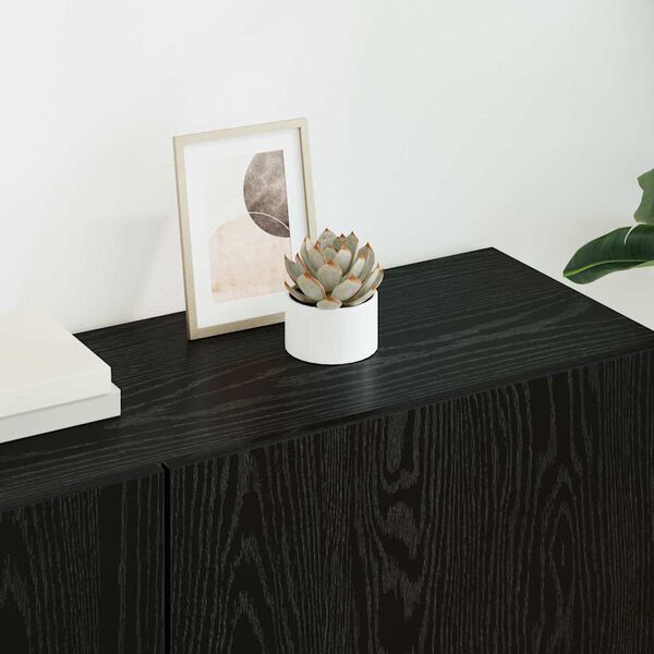 vidaXL N&aacute;stěnn&aacute; skř&iacute;ňka na TV 5 pcs Čern&yacute; dub kompozitn&iacute; dřevo