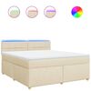 vidaXL Box spring postel s matrac&iacute; kr&eacute;mov&aacute; 180x200 cm textil