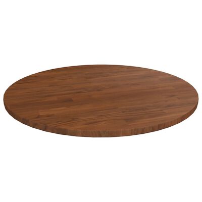 vidaXL Kulatá stolní deska tmavě hnědá Ø50x1,5 cm ošetřený masivní dub
